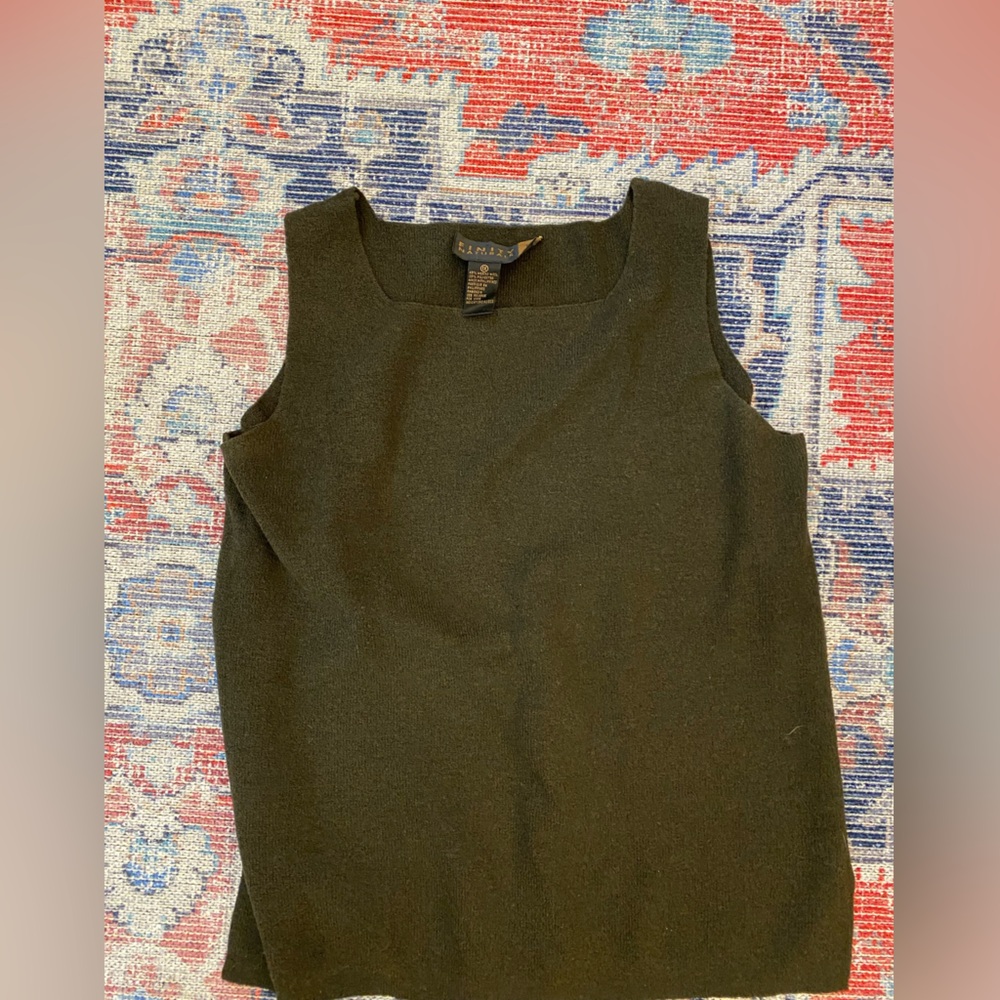 Marino wool blend vest top